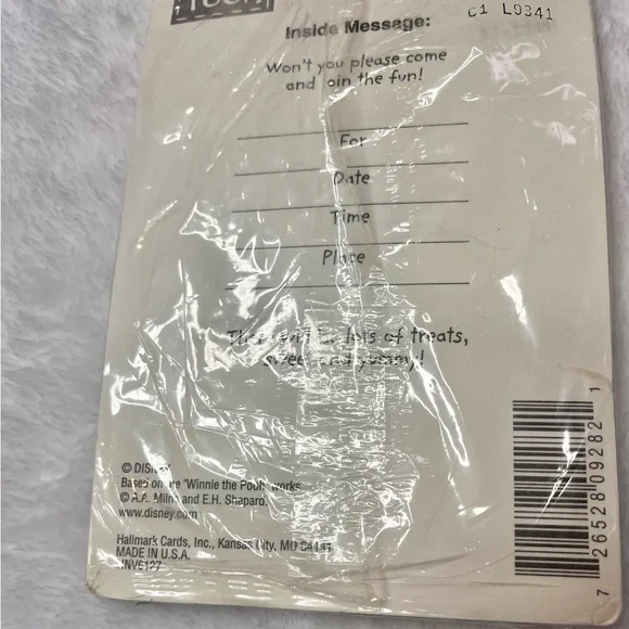 Vintage 90’s Winnie The Pooh Disney Birthday Invitations Pack Of 8 - Picture 6 of 6